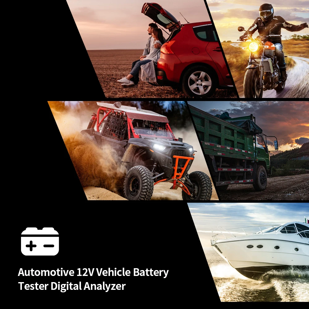 Автомобильный анализатор аккумулятора цифровой тестер с ЖК дисплеем и