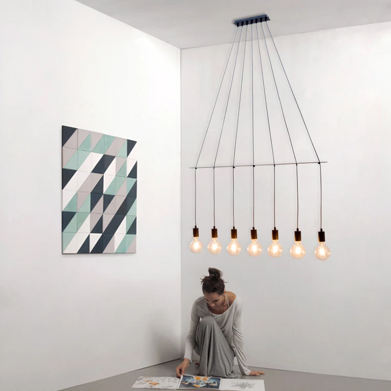 Miglior Moderna Lampada A Sospensione LED Nero/Bianco Nordic Hanging Light Nota Creativa Luce Del Pendente Per Bar Tavolo Da Cucina Isola Da Pranzo Camera