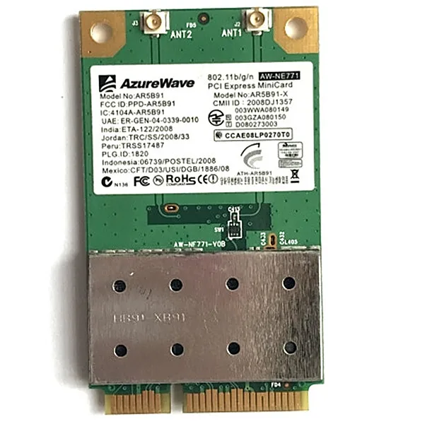 Wi Fi адаптер Atheros AR5B91 AR9281 Mini PCI e 802.11b/g/N 2 4 ГГц 300 Мбит/с|network adapter|wifi network adapteratheros ar5b91 |