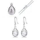 Комплект ювелирных изделий из серебра 925 пробы с лунным камнем, опалом и слезами, тотемное ожерелье + серьги, бижутерия для женщин, подарок