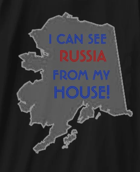 Я вижу Россию из своего дома. Забавная Аляска карта унисекс Толстовка | Мужская