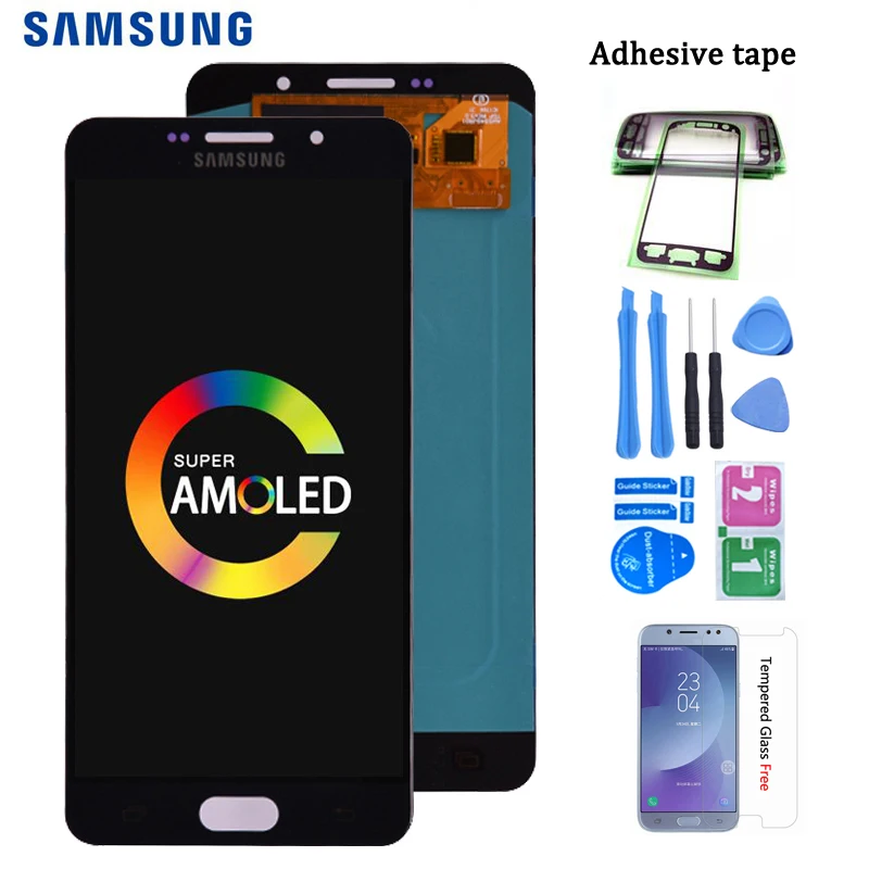 Super Amoled ЖК-дисплей для Samsung Galaxy A7 A710 A710F A710M A710Y A7100 ЖК-дисплей Дисплей кодирующий преобразователь сенсорного экрана в сборе