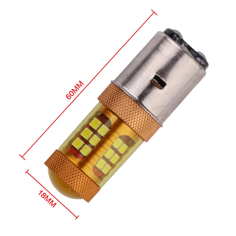 Золотой цвет H6 BA20D светодиодный фара для мотоцикла 28 чипов 3030 SMD лампа Мотоцикл