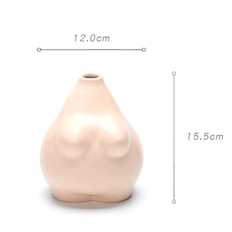 

Art Human Body Ceramic Vase Plump Fat Buttocks Naked Girl Vase Decoration Planting Machine Home Accessories Sculpture Ornamental