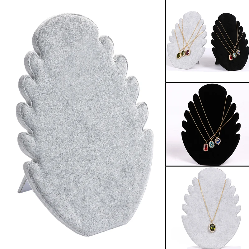 

Necklace Jewelry Pendant Chain Display Holder Stand Velvet Easel Organizer Rack HSJ88