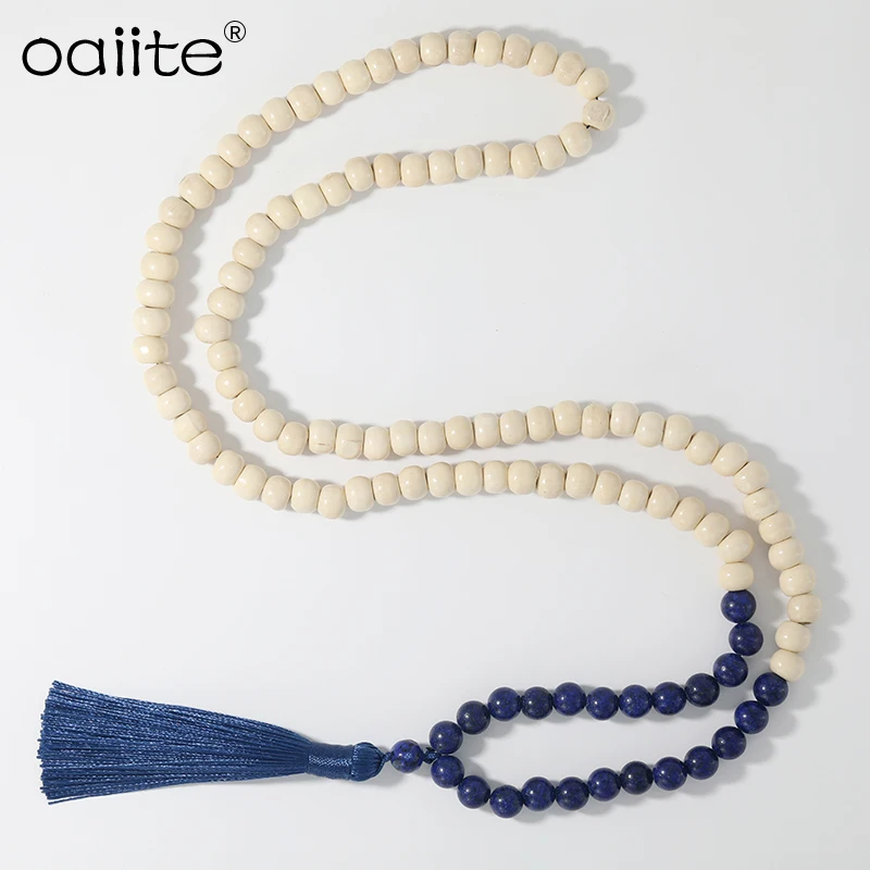 OAIITE 8 мм полудрагоценные драгоценные камни деревянное искусственное ожерелье