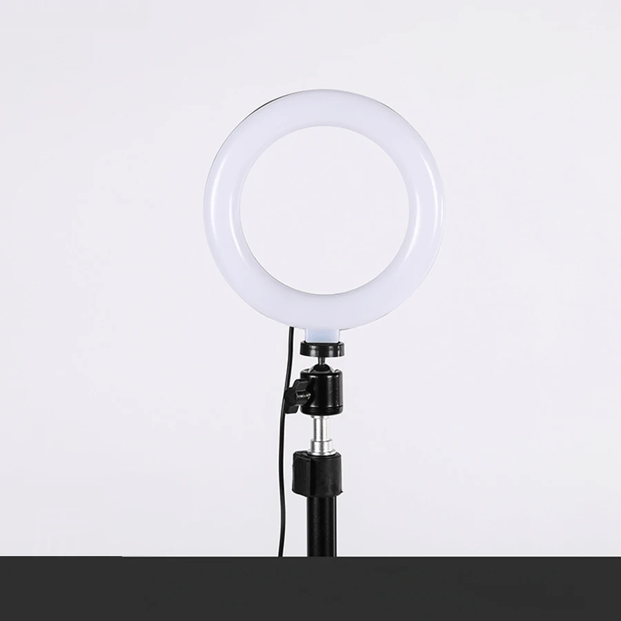 Светодиодный кольцевой светильник MAMEN для селфи 6 дюймов 16 см видеостудии фото