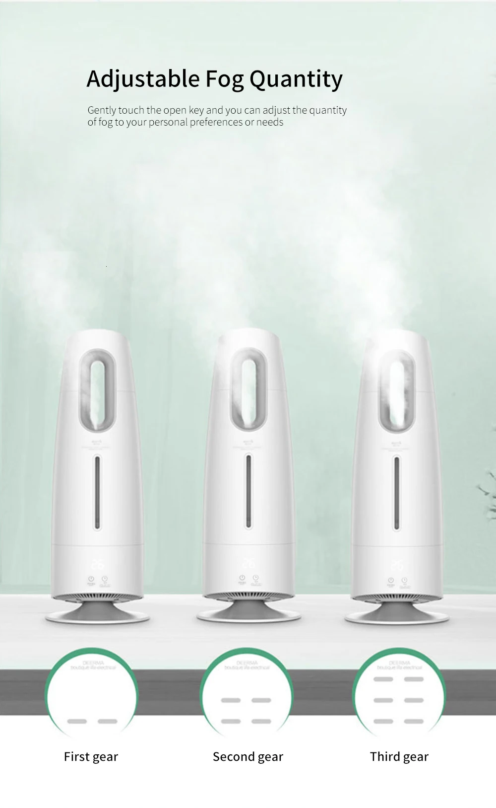 Xiaomi Home Deerma увлажнитель воздуха тумана с сенсорным экраном 4l масляный диффузор для очистки воздуха с кондиционированным воздухом офисный домашний