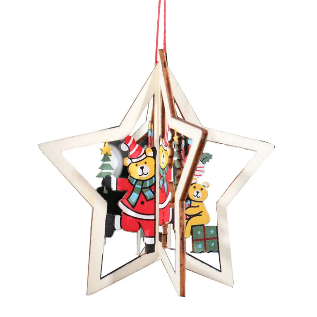 Рождественские украшения ручной работы для Дома Деревянная Рождественская елка