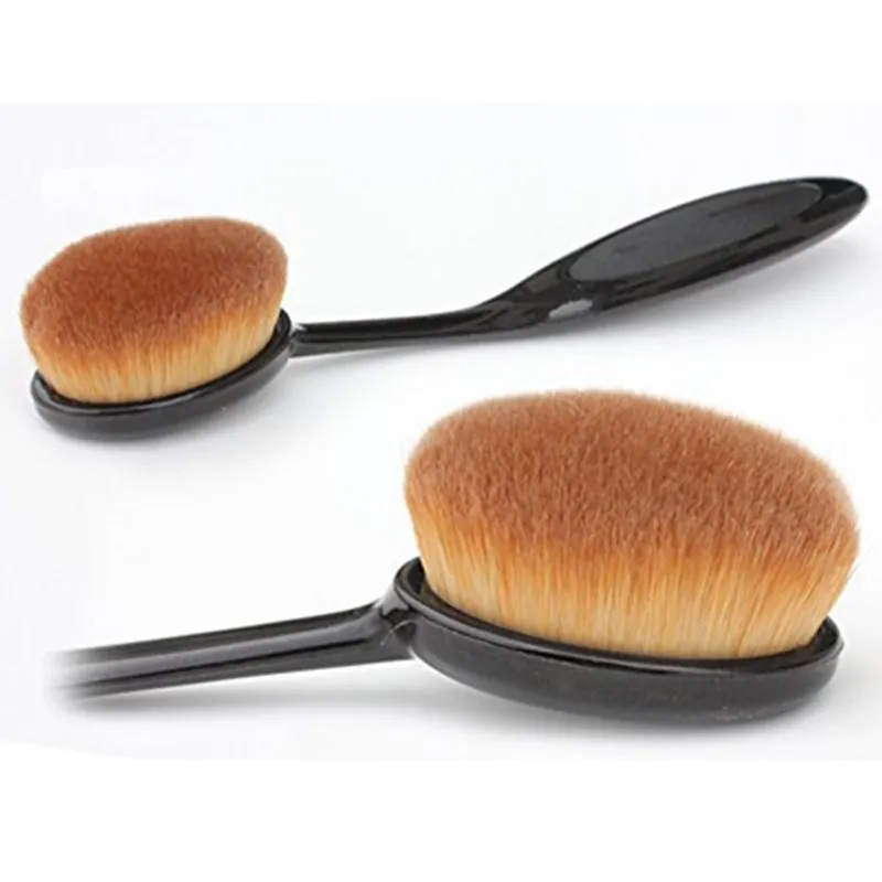 Набор кистей для макияжа 10 шт. цвет черный/золотой овальный кристалл|Аппликатор