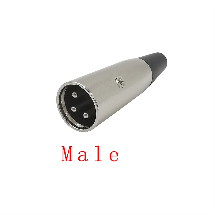 Металлический XLR 3 контактный штекер гнездовой разъем аудиоадаптер для микрофона