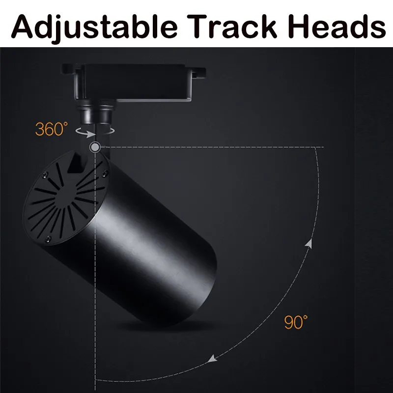 

COB LED Track Light 12W 20W 30W 40W Rail Lamp Track Lighting Spotlight Aluminum Ceiling Spot Rail Spotlights