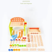 toy woo baby toys kids wooden multifunctional tools set montessori toys nut diy wooden disassembly screw