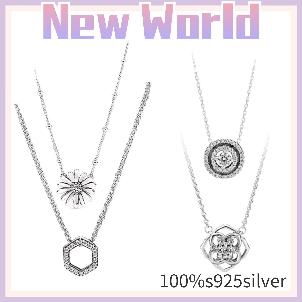 

The 925 sterling silver heart pendant is an original cubic zirconia ring necklace for women's luxury jewelry fashion classic
