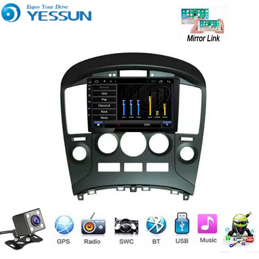 Автомобильный мультимедийный плеер YESSUN для Hyundai H1 2010 ~ 2014 Android радио GPS навигация
