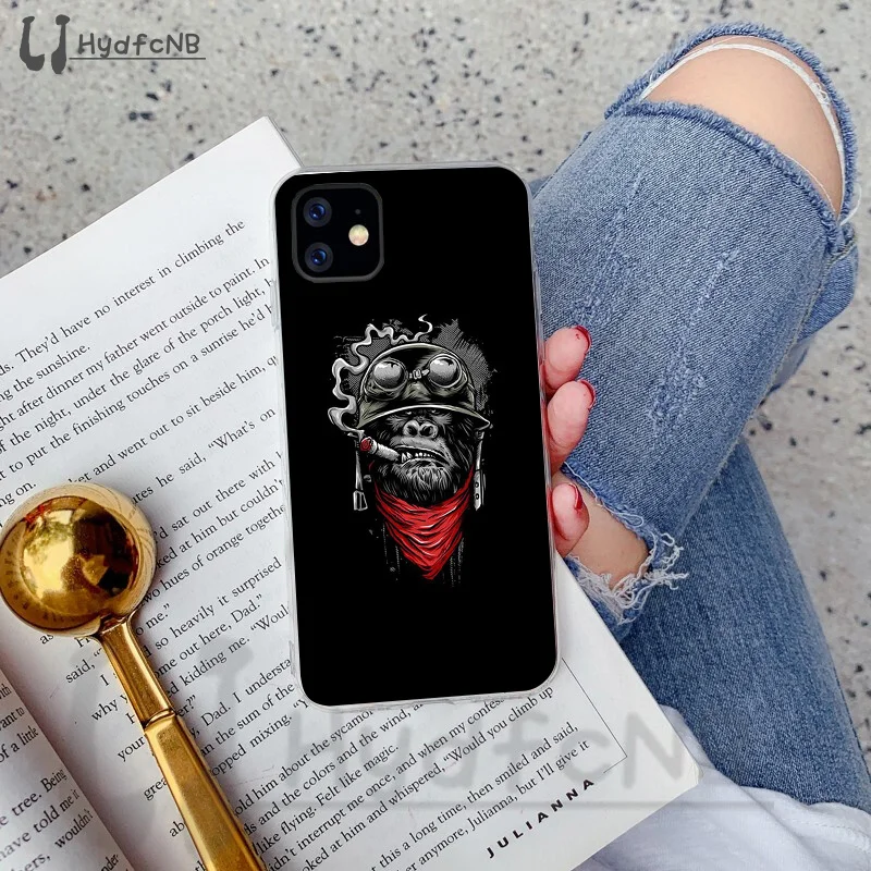 LJHYDFCNB Обезьяна горилла Ape Детский рисунок качество силиконовый чехол для