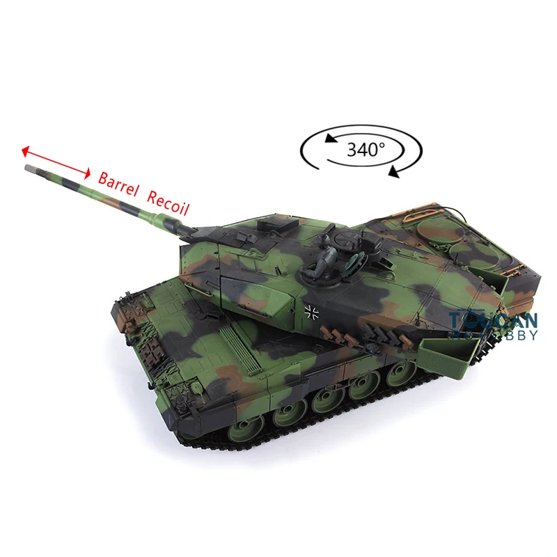2 4G Heng Long 1/16 Scale 7 0 Plastic Leopard2A6 RTR RC Tank отдача ствола 3889 TH17574 SMT4|Радиоуправляемые танки|