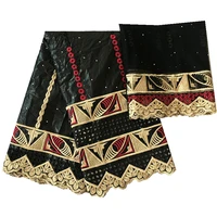 black guinea brocade tissus african bazin riche fabrics with stones embroidered tulle african print fabric 52 yardslot