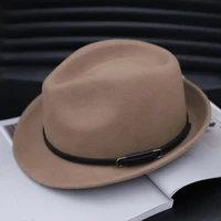 fedora hats for women men classic felted hat with belt panama belt luxury wool winter felt jazz cap curling top hat nz234