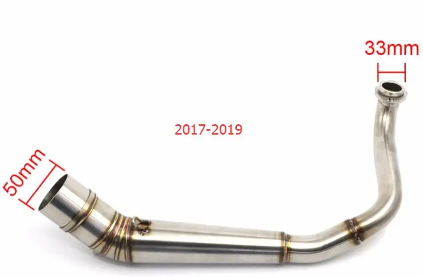 2017-2019 Глушитель выхлопной трубы мотоцикла модифицированный Средний звено трубы слипоны xmax300 xmax 300 для honda PCX125 PCX150 PCX 125 150 2013 до - Цвет: 2017-2019