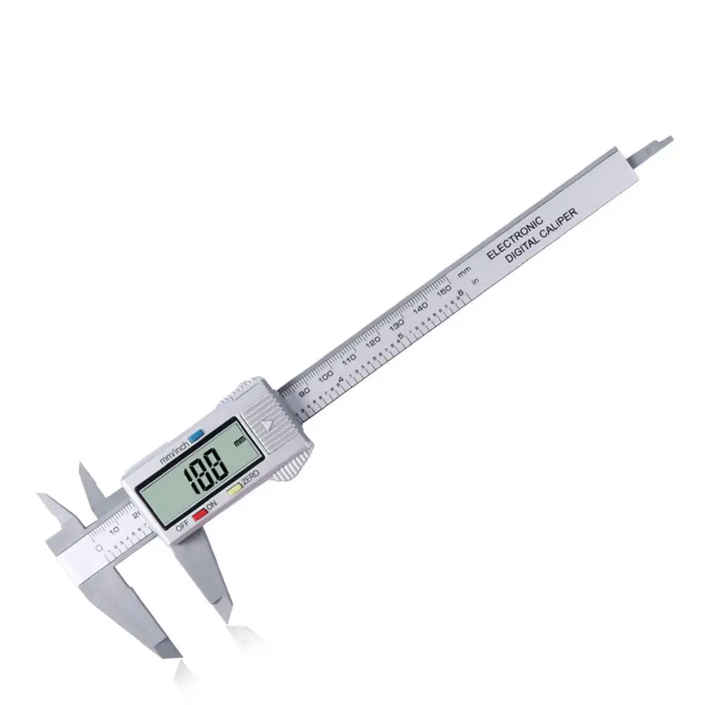 

150mm LCD Digital Display Electronic Carbon Fiber Vernier Caliper Digital Gauge Micrometer Depth Caliper Ruler Measuring Tools