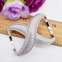 30x40mm womens high qualit 8 shape cz inlaid pearl bracelet buckle necklace buckle sweater chain connection buckle