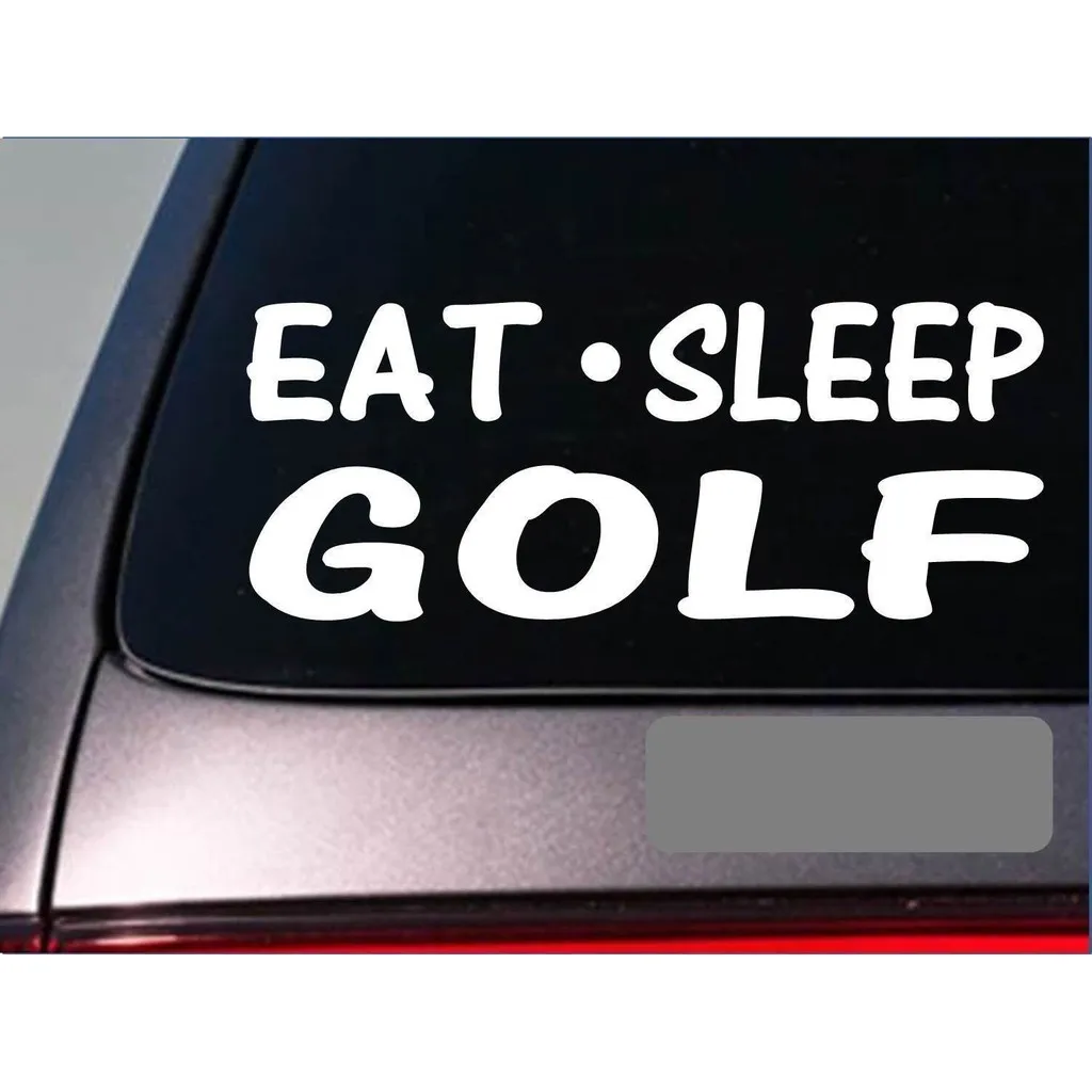 Eat Sleep Golf виниловые наклейки на машину клюшка водитель гольф мяч ломтик Клин