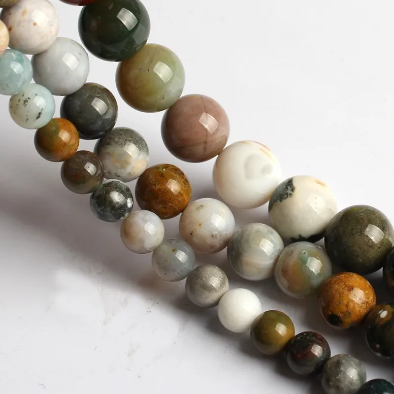 6 8 10 мм натуральный AAA океан бусины из яшмы круглый незакрепленный камень для
