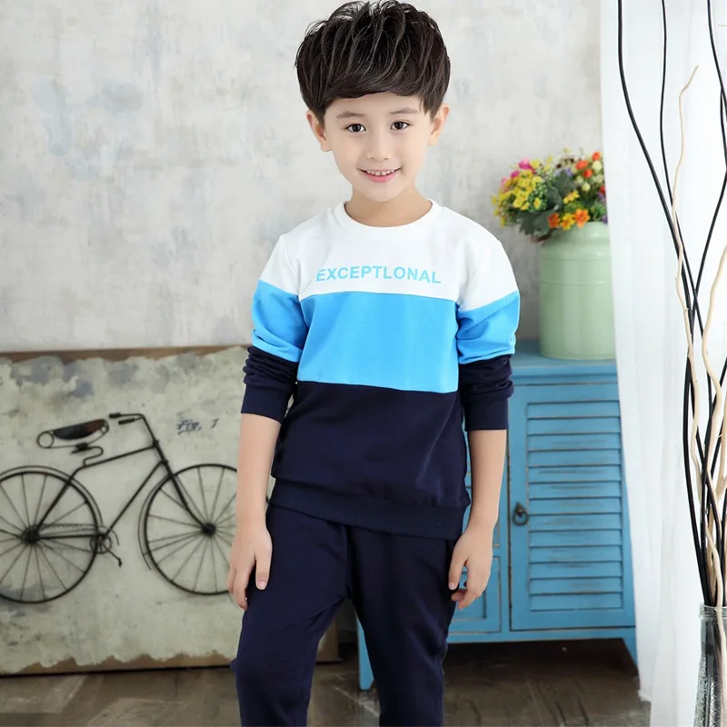 Детская спортивная одежда повседневный модный костюм для мальчиков летняя