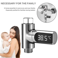 360%c2%b0 rotating digital led shower temperature display bathroom baby bath water thermometer celsius fahrenheit screen