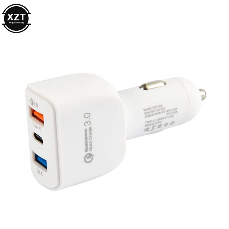 Автомобильное зарядное устройство с 3 USB-портами 18 Вт 0 А |