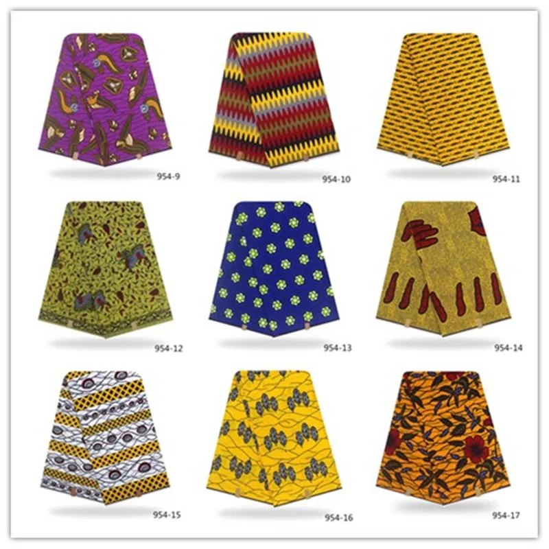 100% хлопок ткань Анкара Африканский настоящий восковой принт для платья 2020