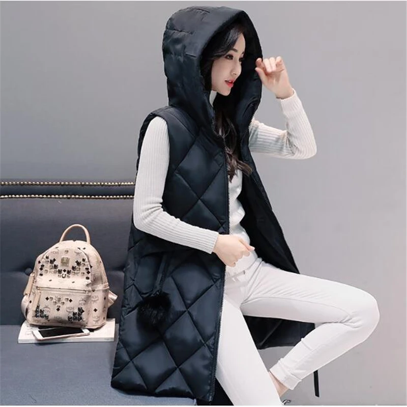 Женский зимний жилет размера плюс 3XL новинка 2019 длинный тонкий куртка с хлопковой