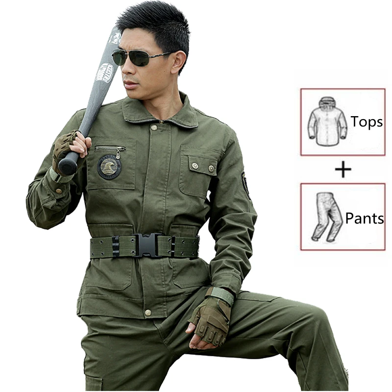 

High Quality Outdoors Spring Autumn 2021 Men American Tactical Military Army Uniform Combat Jackets+Pants Work Camouflage Suits