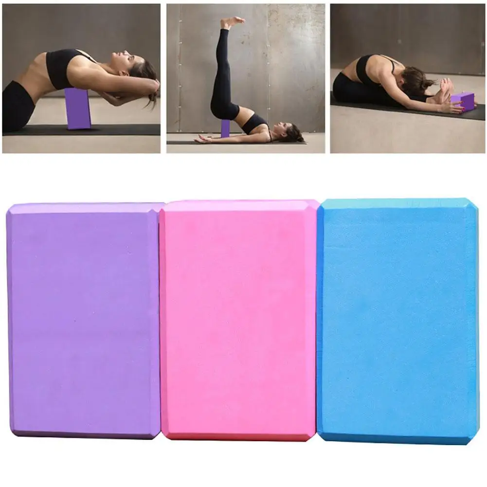 

Yoga Block Stretching Aid EVA Colorful Foam Block Brick Gym Pilates Workout Fitness Exercise Tool Body Shaping Health Training