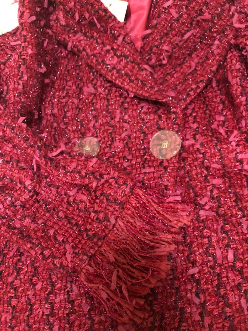 

New winter season loose women long coats in the tweed coat can customized big size