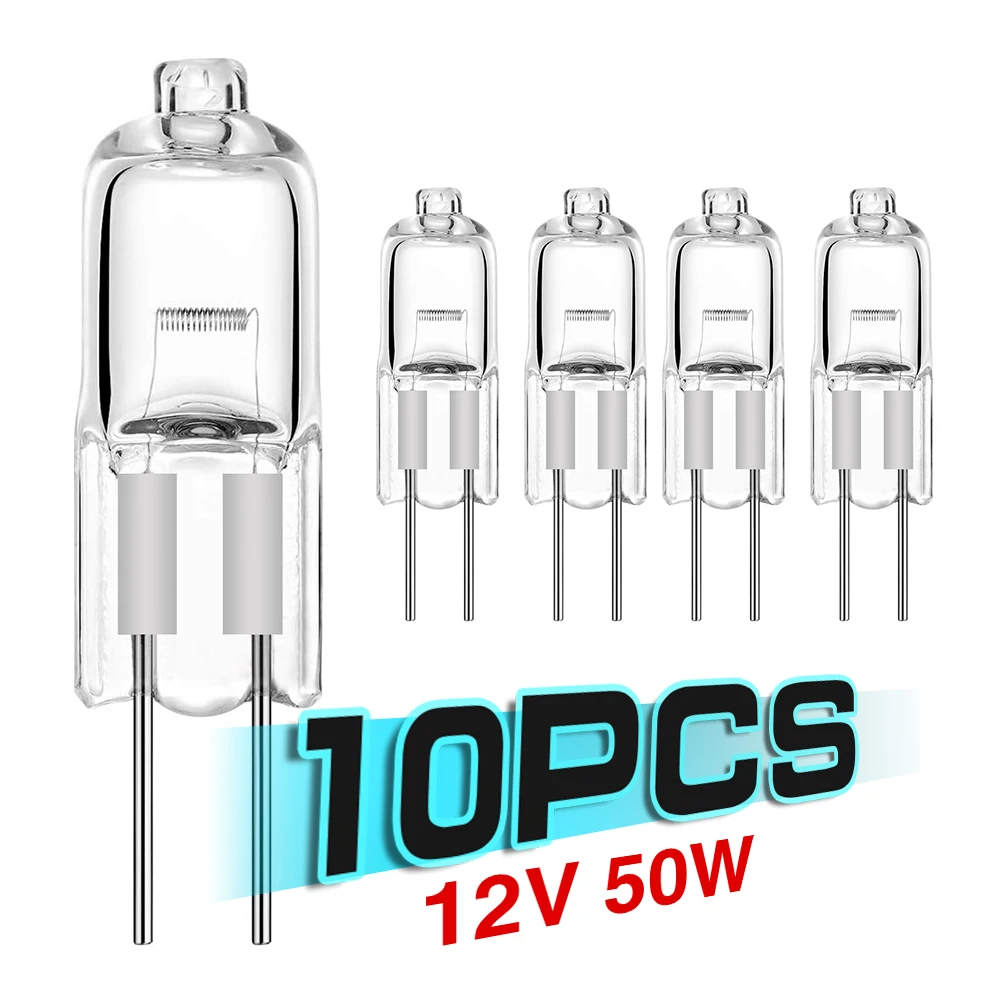 10pcs 12V light bulbs 5W/10W/20W/35W/50W G4 inserted beads crystal lamps halogen bulb indoor lighting Globe Lot JC LED - купить по