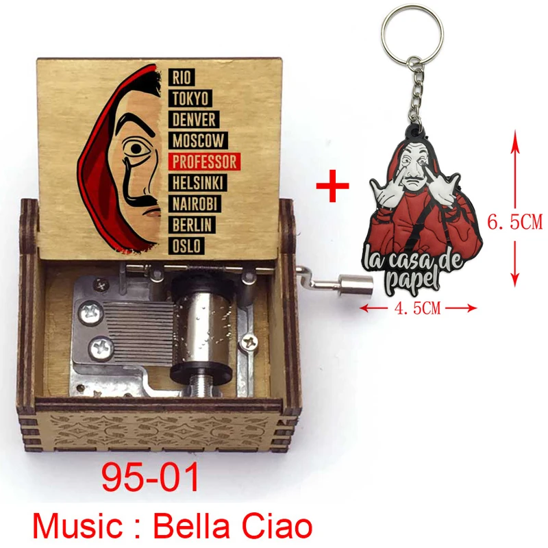 La Casa De Papel Bella Ciao Музыкальная шкатулка с принтом Salvador Dali бумажная домашняя печать