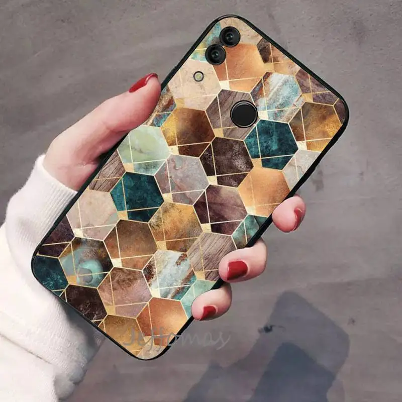 

Marbled pattern Phone Case For Huawei Honor 7C 7A 8X 8A 9 10 10i Lite 20 NOVA 3i 3e