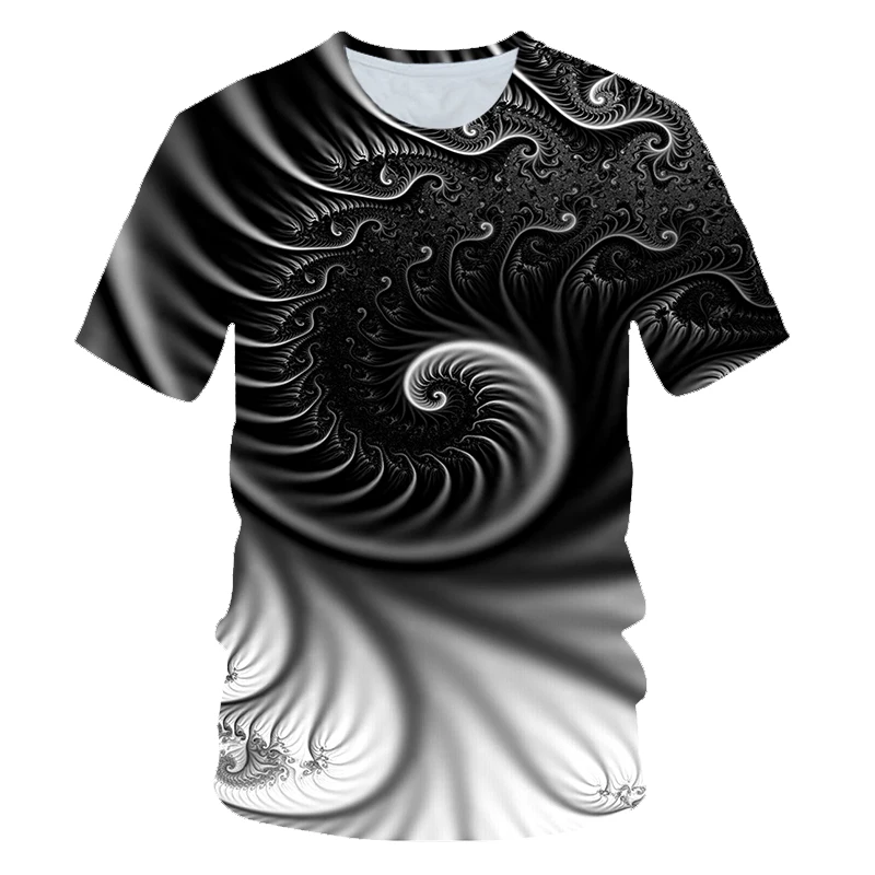 Летняя красочная крутая 3D футболка для мальчиков и девочек детская с принтом