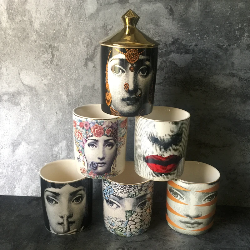 Европейский ретро подсвечник керамический канделябр линейка керамические банки