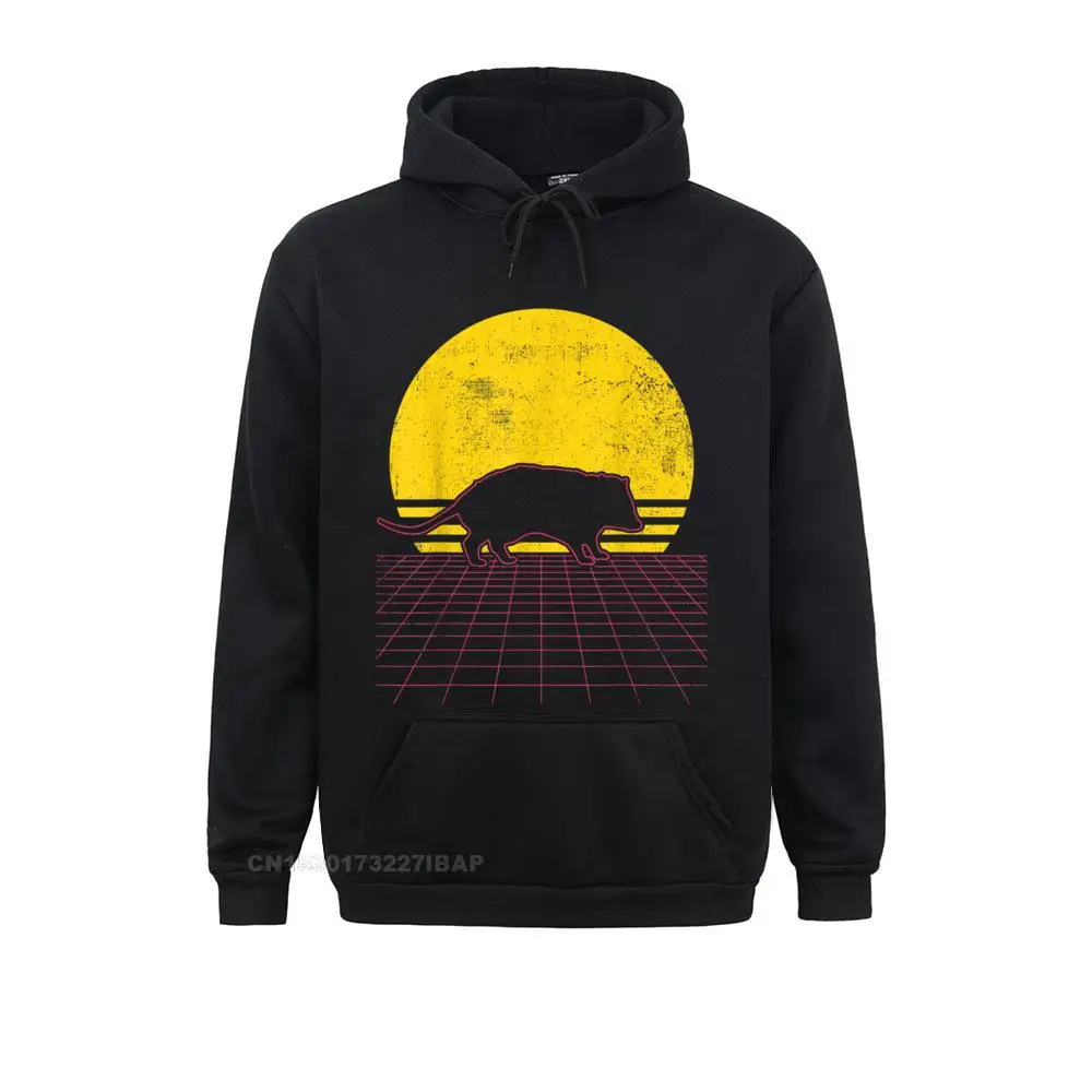 

Opossum Possum Retro Gift Hoodies For Men Cosie Sweatshirts Cool Fashion Hoods Long Sleeve Christmas Streetwear