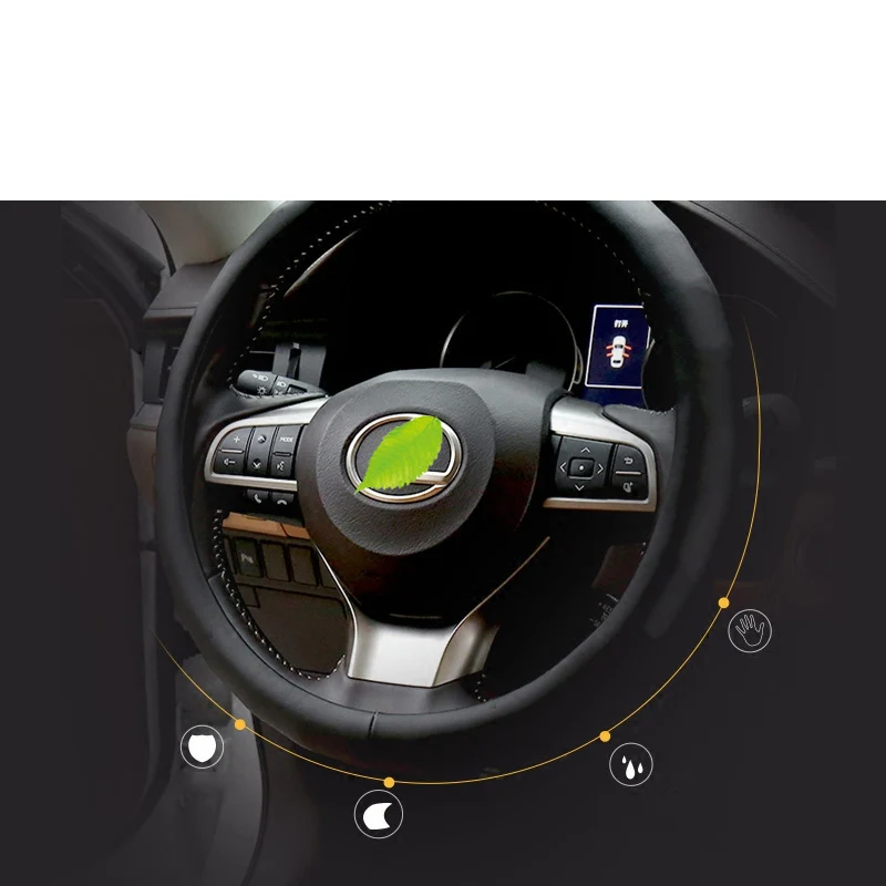 

Lsrtw2017 for Lexus ES Es200 250 300h RX Rx200t 450h Car Steering Wheel Cover Anti-slip Interior Mouldings Accessories