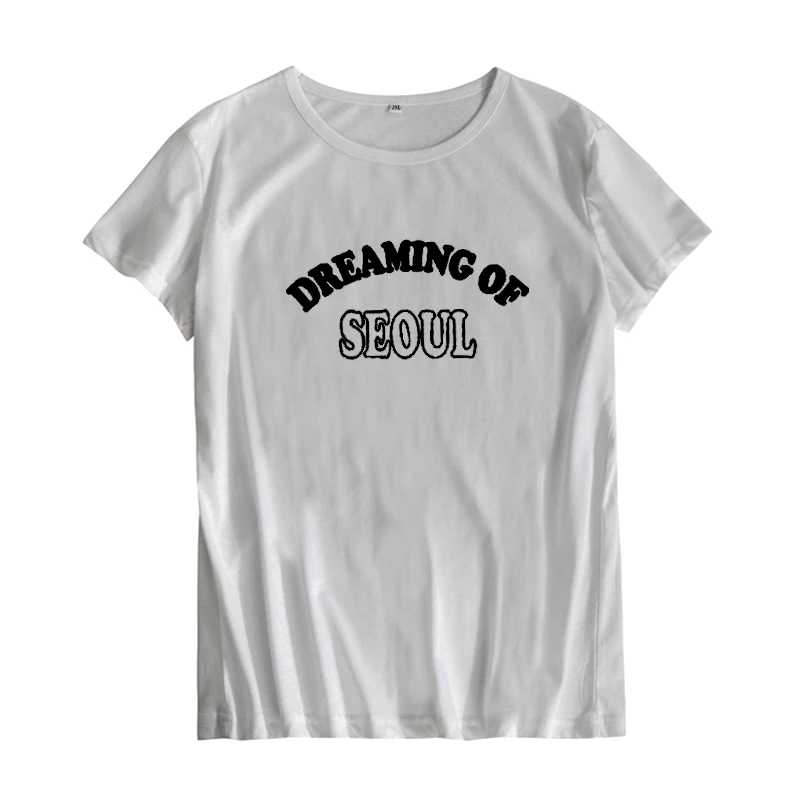 Женская футболка в стиле панк рок Dreaming of хип хоп корейская мода|womens tumblr tops|t shirt women