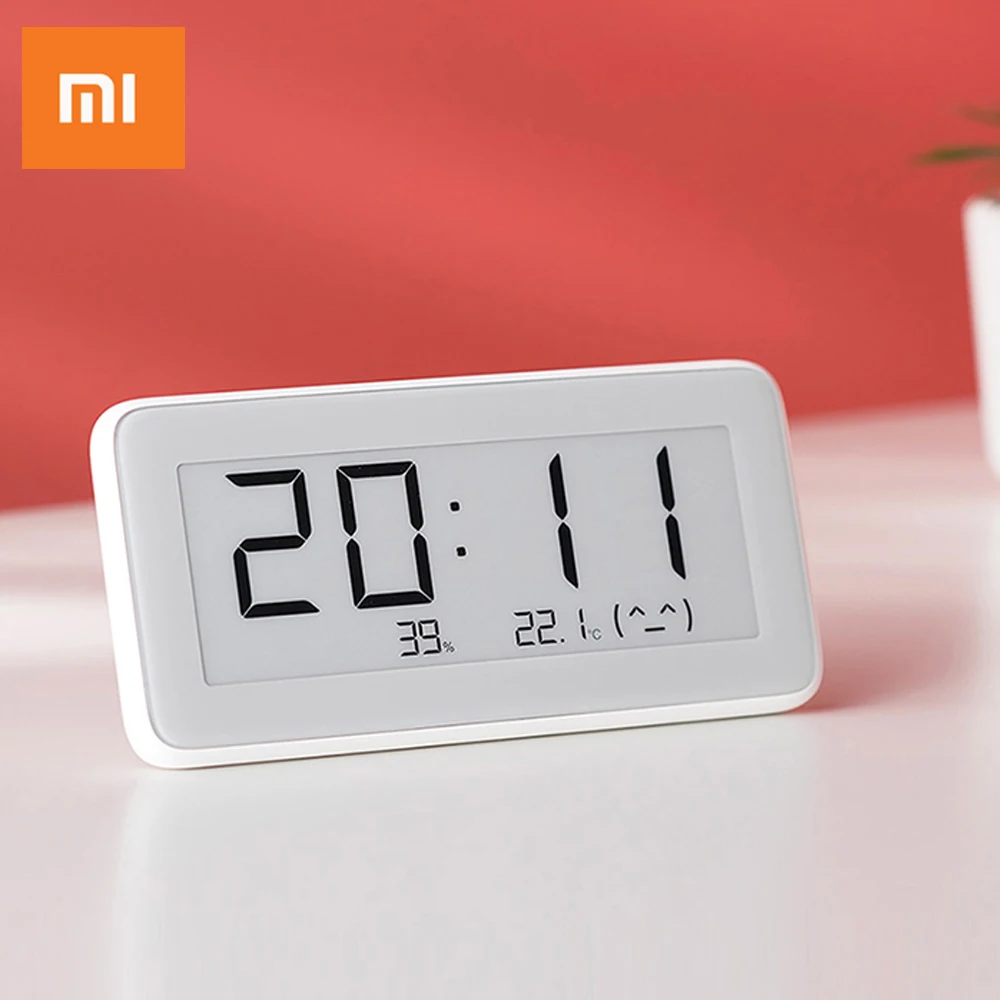 Умные Электронные часы Xiaomi Mija, настольные часы с контролем температуры и влажности, автоматические часы для MiHome, приложение для умного дома