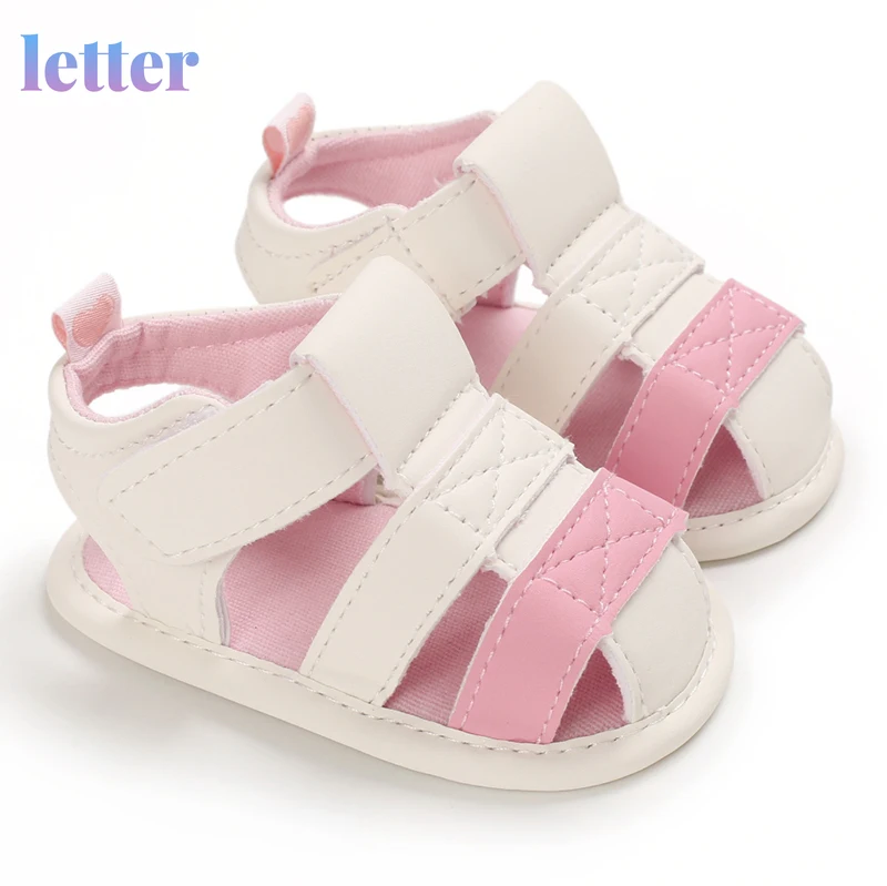 

New 0-18M Summer Kids Sandals Baby Boy Crib Shoes Girl Soft Sole Solid Hook Shoes Causal Cute Infant Shoe sandals