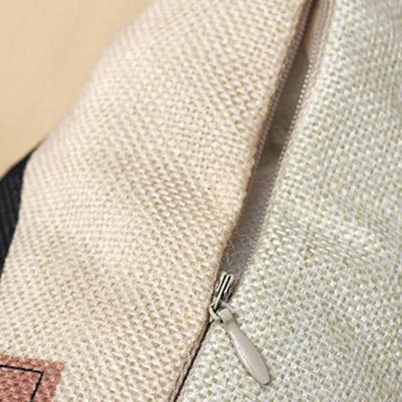 Прочная имитация конопли подушки с аппликацией чехол для телефона набор