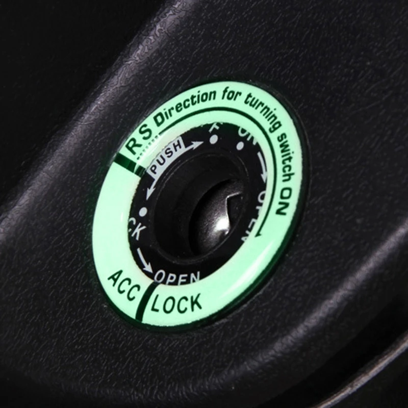 3D автомобильный Стайлинг светящееся кольцо для ключей с отверстием наклейка