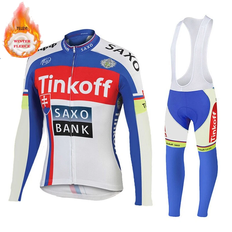 

Новинка 2022, одежда для команды Tinkoff saxo bank, зимняя мужская одежда для велоспорта с длинным рукавом, трикотажная одежда для горного велосипеда,...