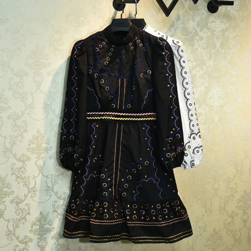 

YAMDI 2020 New arrive purple elegance women dress embroidery lace summer boho runway bohemian high waist patchwork lady vestidos